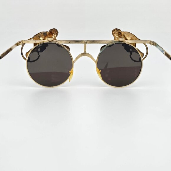 Mercura NYC Gold Brass Flying Monkeys Silver Mirror Vintage Aviator Sunglasses main image 14